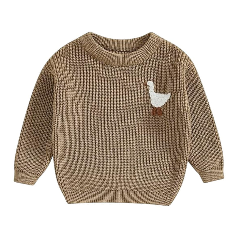 Blitce Cozy Knitted Sweater Adorable Goose Design