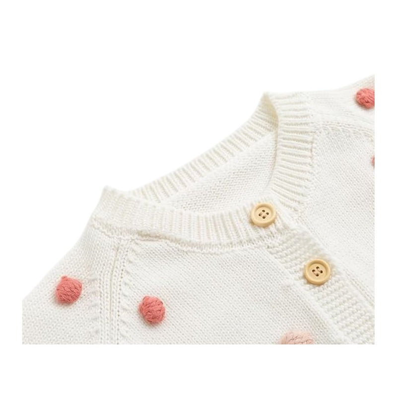 Blitce Adorable Knitted Cardigan Polka Dot Charm